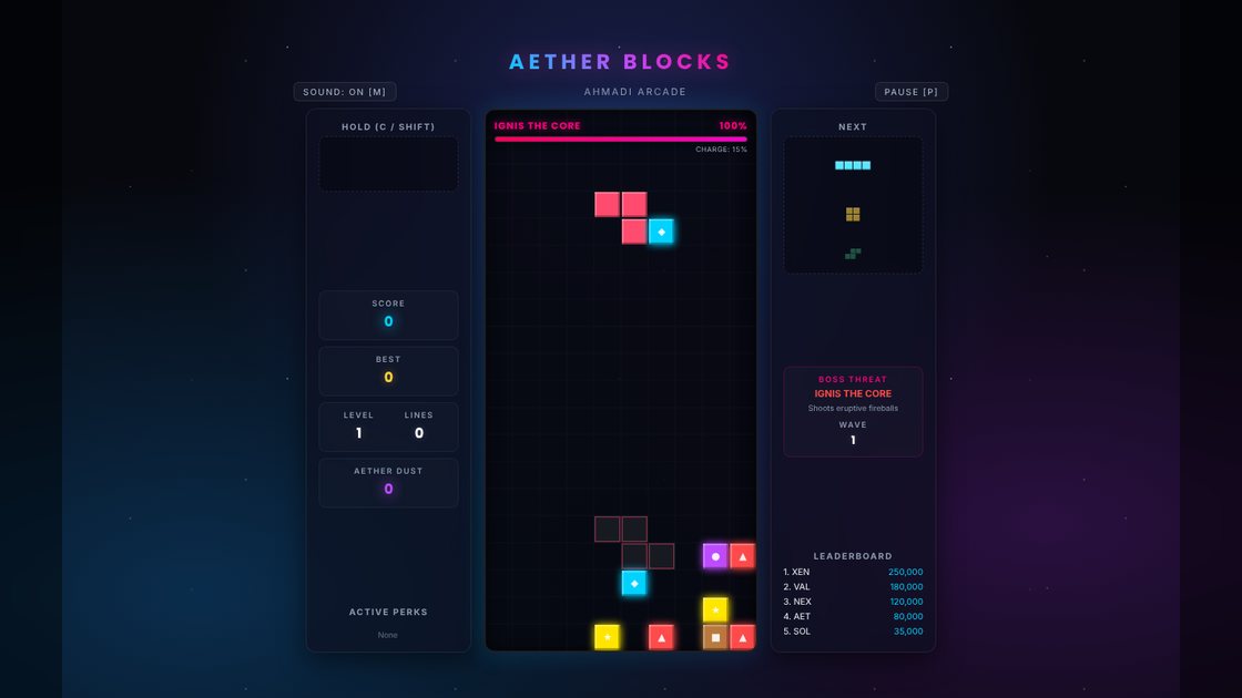 Aether Blocks gameplay