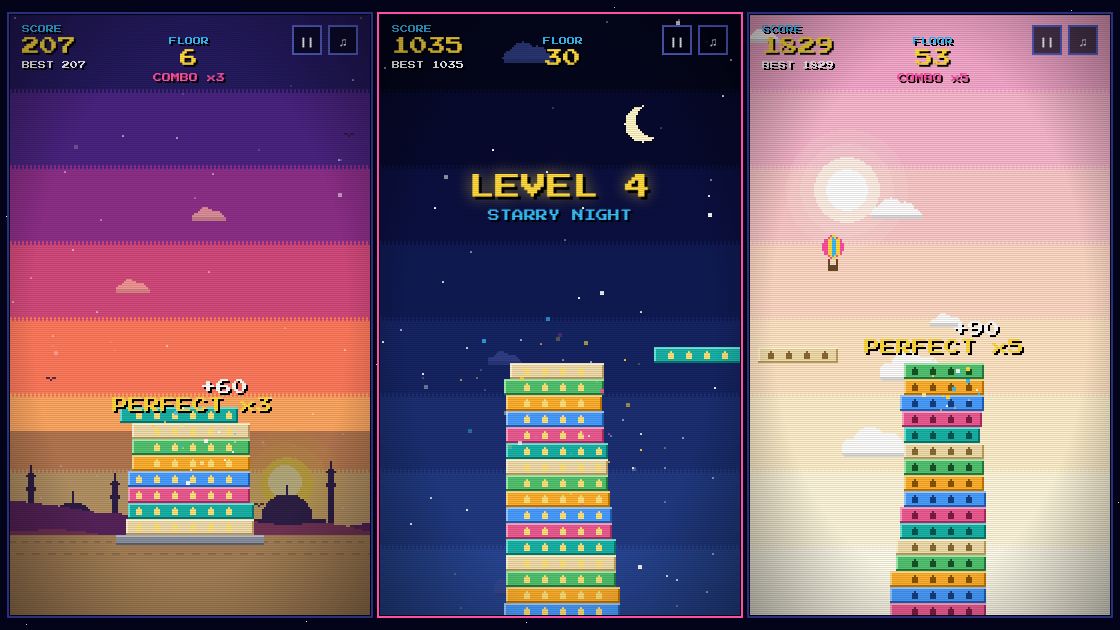 Stack the Minaret gameplay